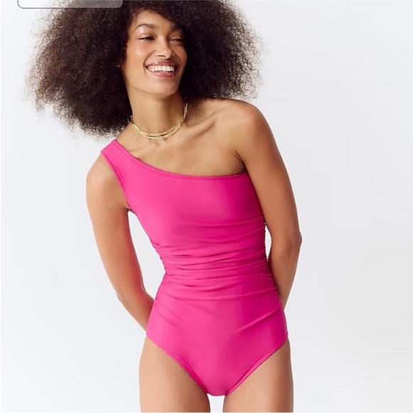 J. Crew Other - J. Crew Pink One-Shoulder One-Piece Swimsuit size 10